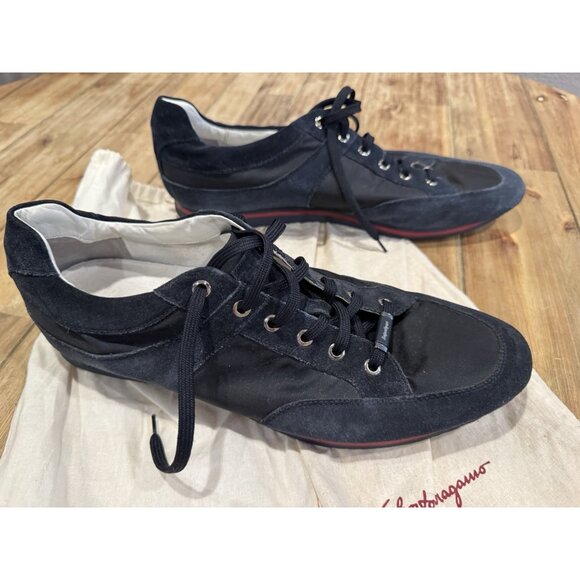 Ermenegildo Zegna Men Shoes Black/Navy Lace Up Sneaker Size 13 US Made in Italy main image 11